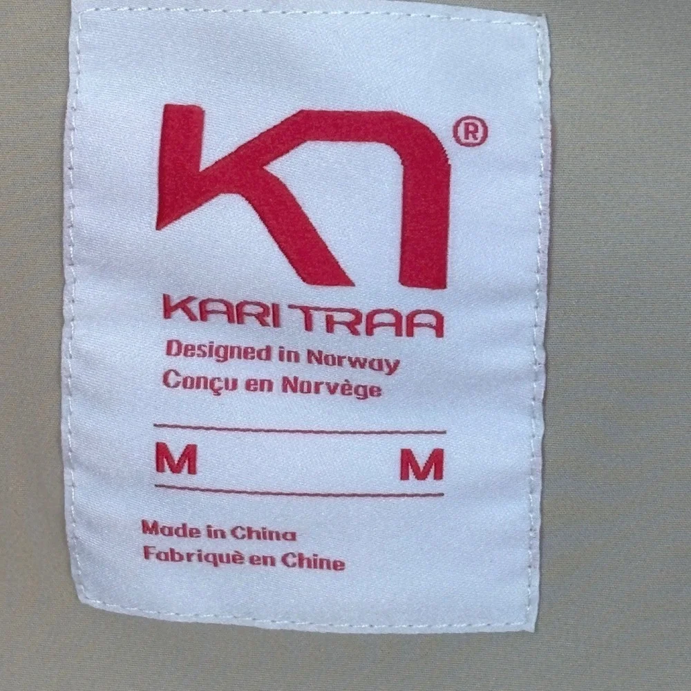 Kari Traa Women Ragnhild Down Ski Jacket Cream Hooded Puffer Medium EUC